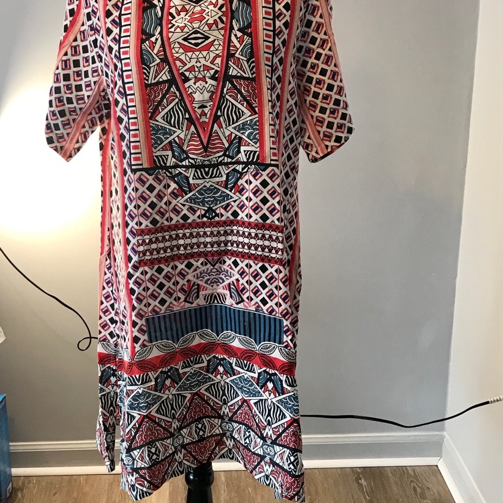 National Batik Style Boho Tunic Dress Size M.